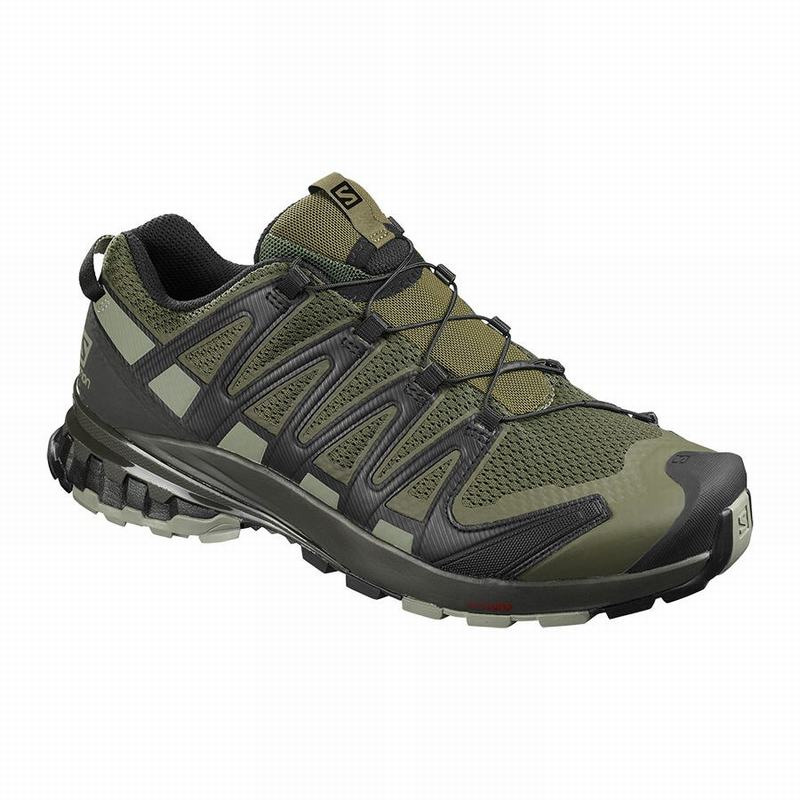 Salomon Singapore Mens Hiking Shoes - XA PRO 3D V8 WIDE Olive | 61923-EAJR